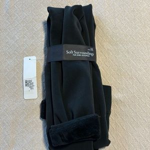 Soft surroundings faux fur lined leggings. NWT